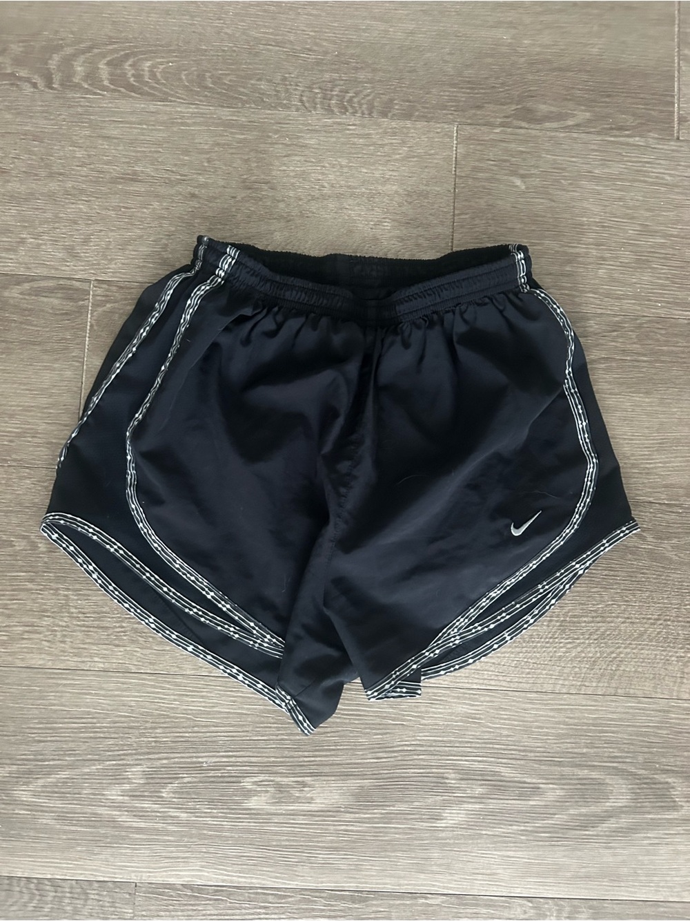Nike Black Women's Running Shorts with White Trim